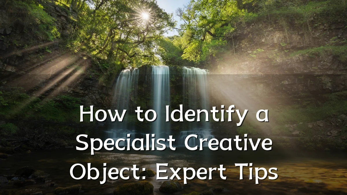 How to Identify a Specialist Creative Object: Expert Tips