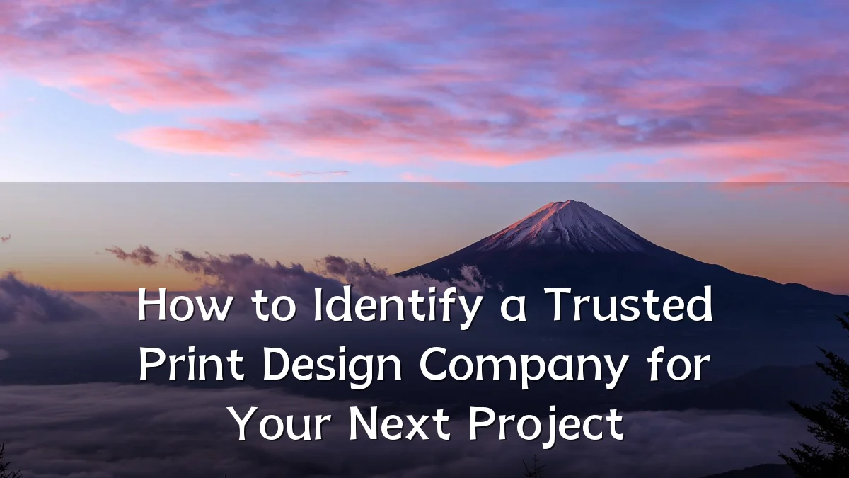 How to Identify a Trusted Print Design Company for Your Next Project