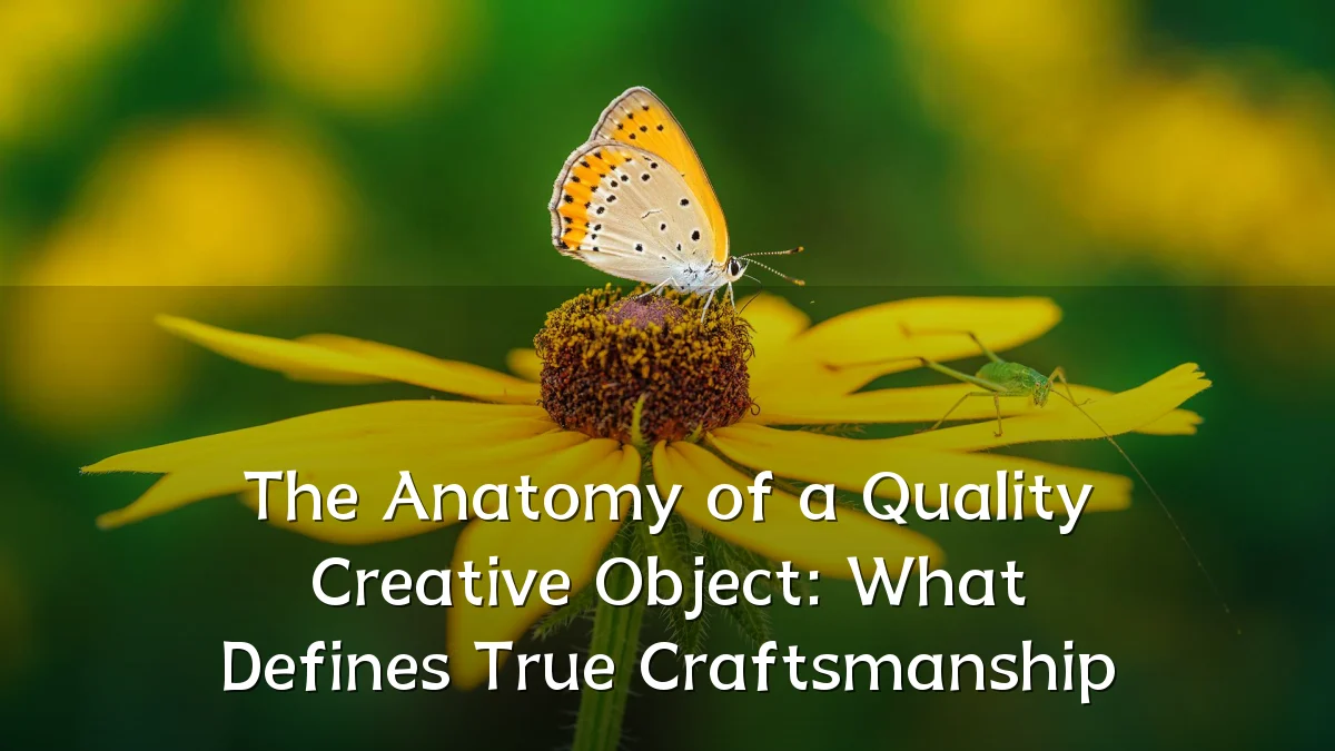 The Anatomy of a Quality Creative Object: What Defines True Craftsmanship