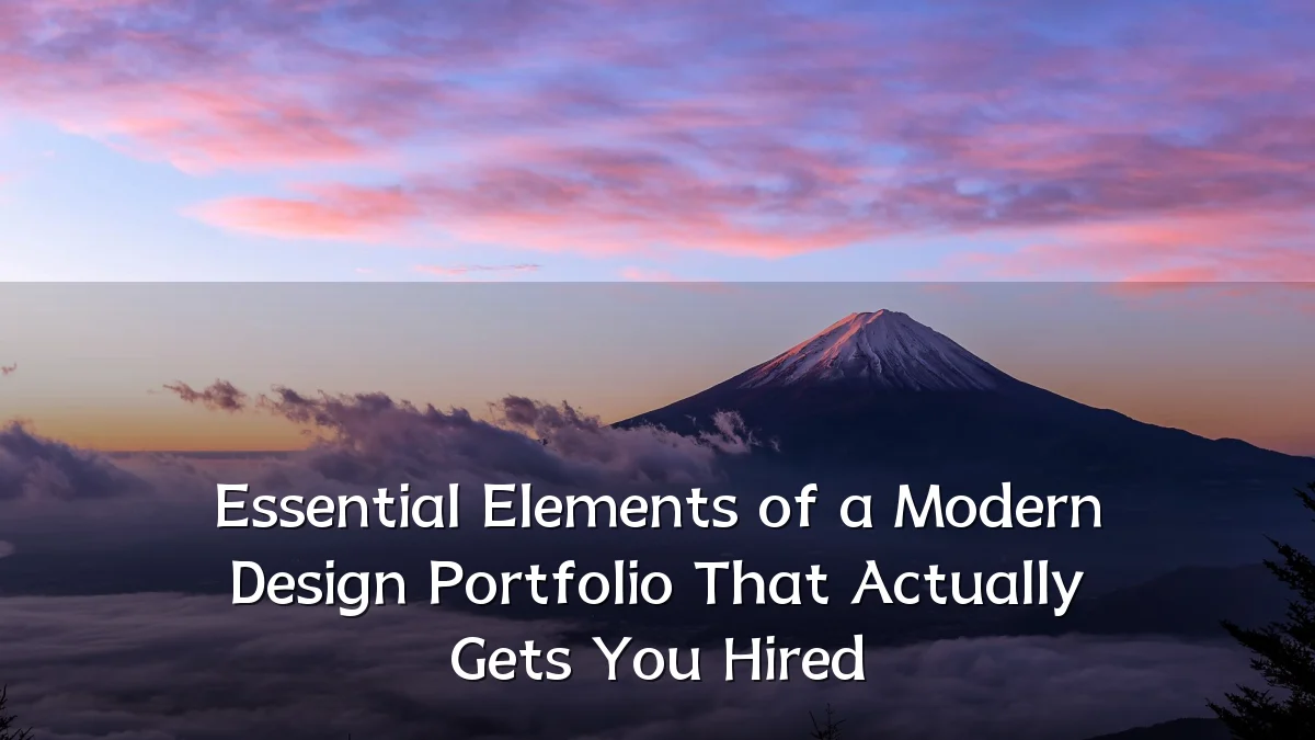 Essential Elements of a Modern Design Portfolio That Actually Gets You Hired