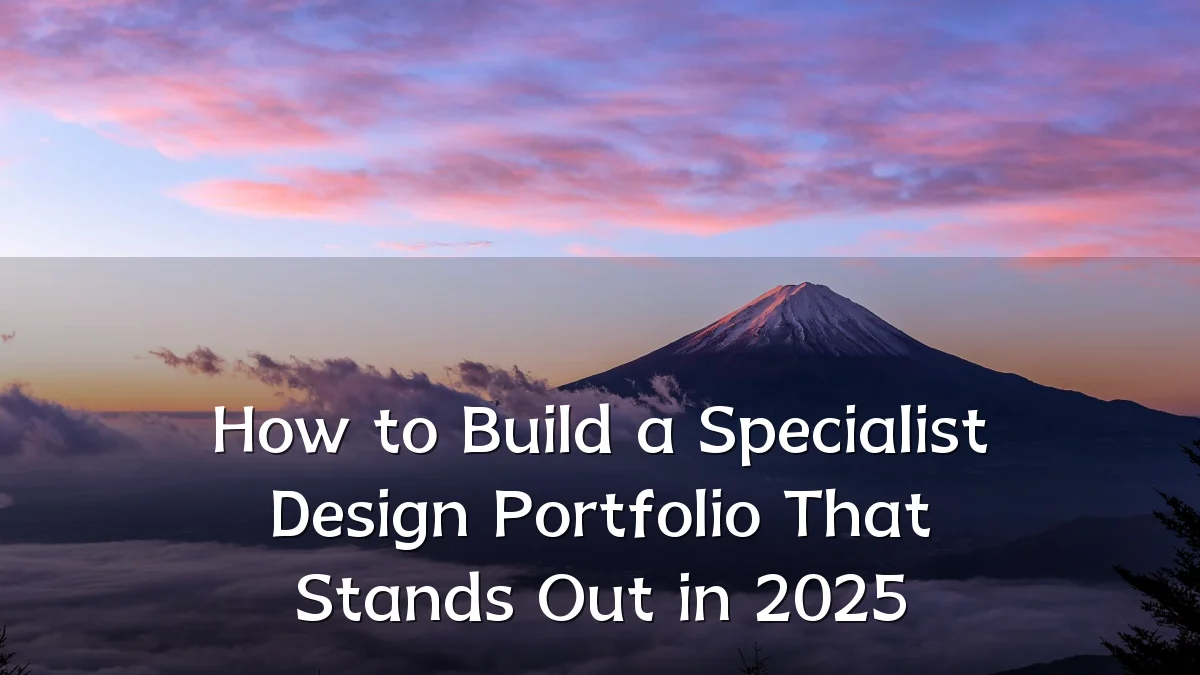 How to Build a Specialist Design Portfolio That Stands Out in 2025