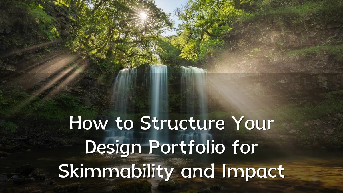 How to Structure Your Design Portfolio for Skimmability and Impact