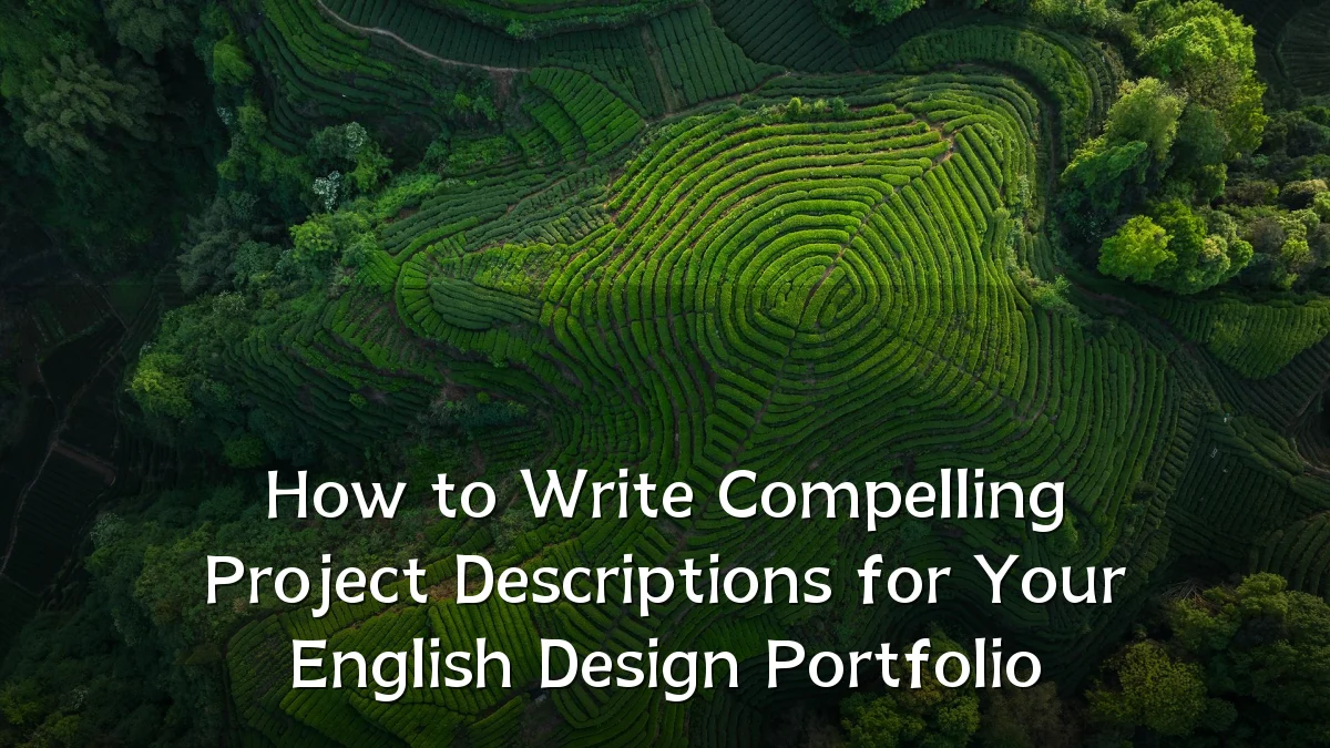 How to Write Compelling Project Descriptions for Your English Design Portfolio